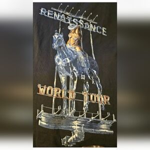 Beyonce Renaissance World Tour Horse Cowboy T-Shirt Black Size L NWOT
